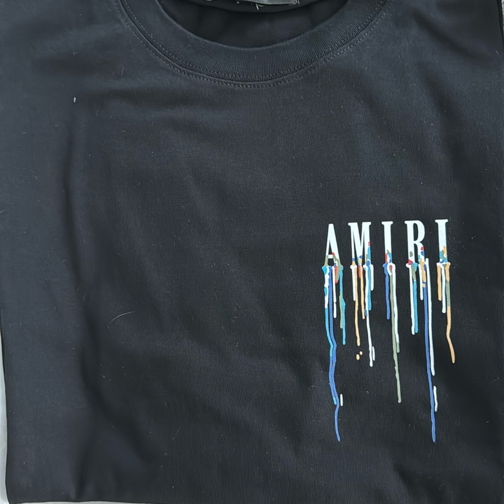 Amiri Paint Drip tee- Black